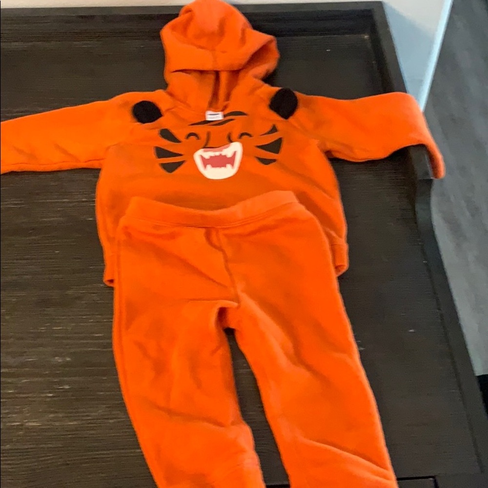 Tigger (Tiger)hooded sweat suite.12-18 month